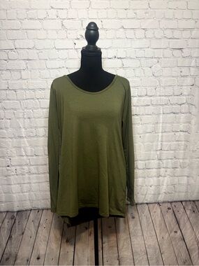 LuLaRoe Olive Green Long Sleeve Scoop Neck Top